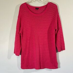 Talbots Open‎ Crochet Tunic Sweater Size XL Petite